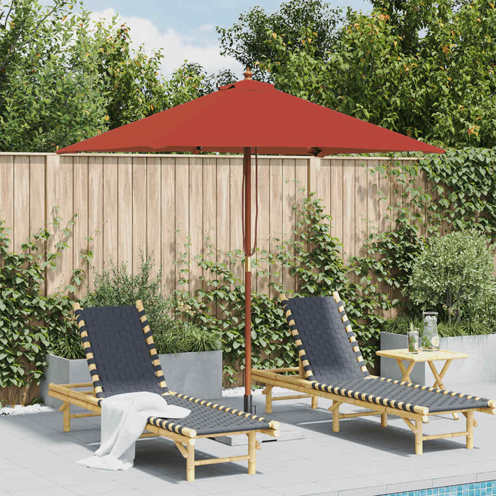 vidaXL vidaXL Garden Parasol with Wooden Pole 150x200 cm Sand - Parasol