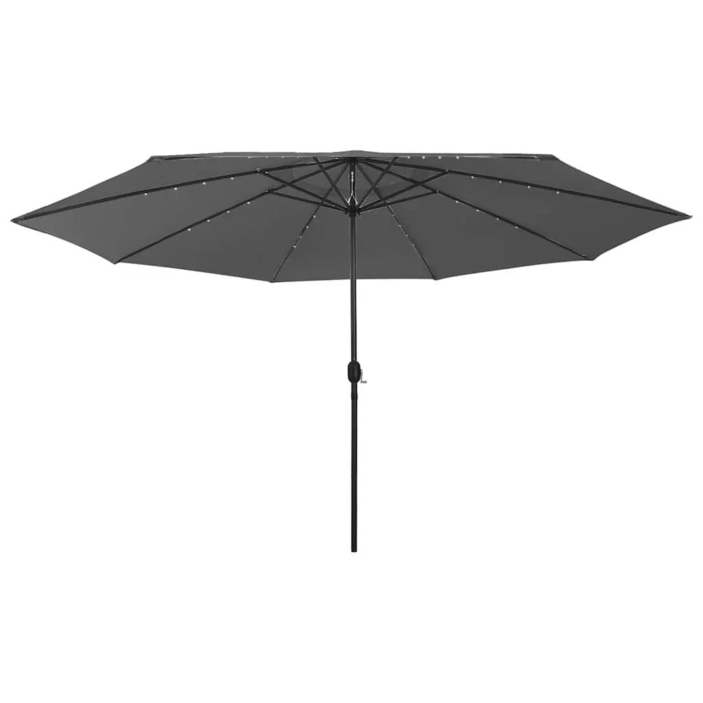 vidaXL vidaXL Garden Parasol with LED Lights 400 cm Sand - Parasol