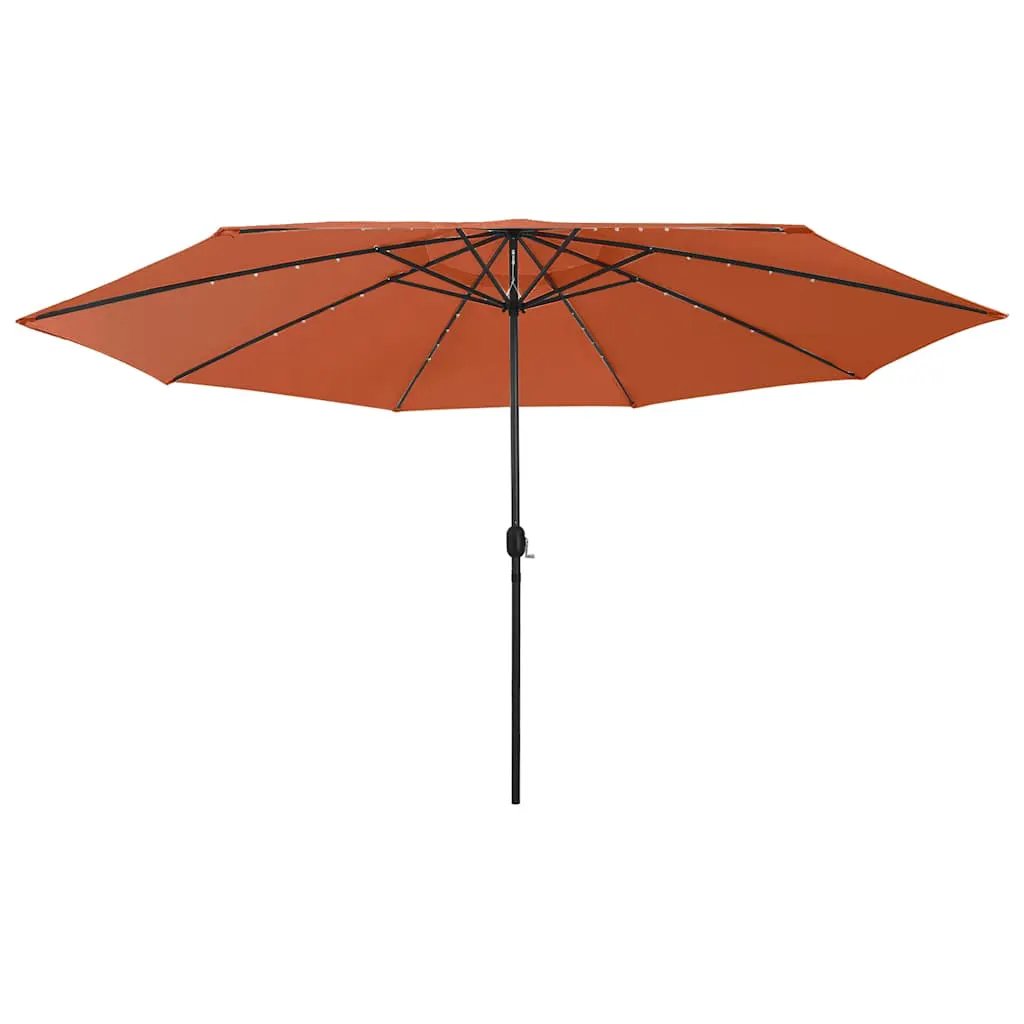 vidaXL vidaXL Garden Parasol with LED Lights 400 cm Sand - Parasol