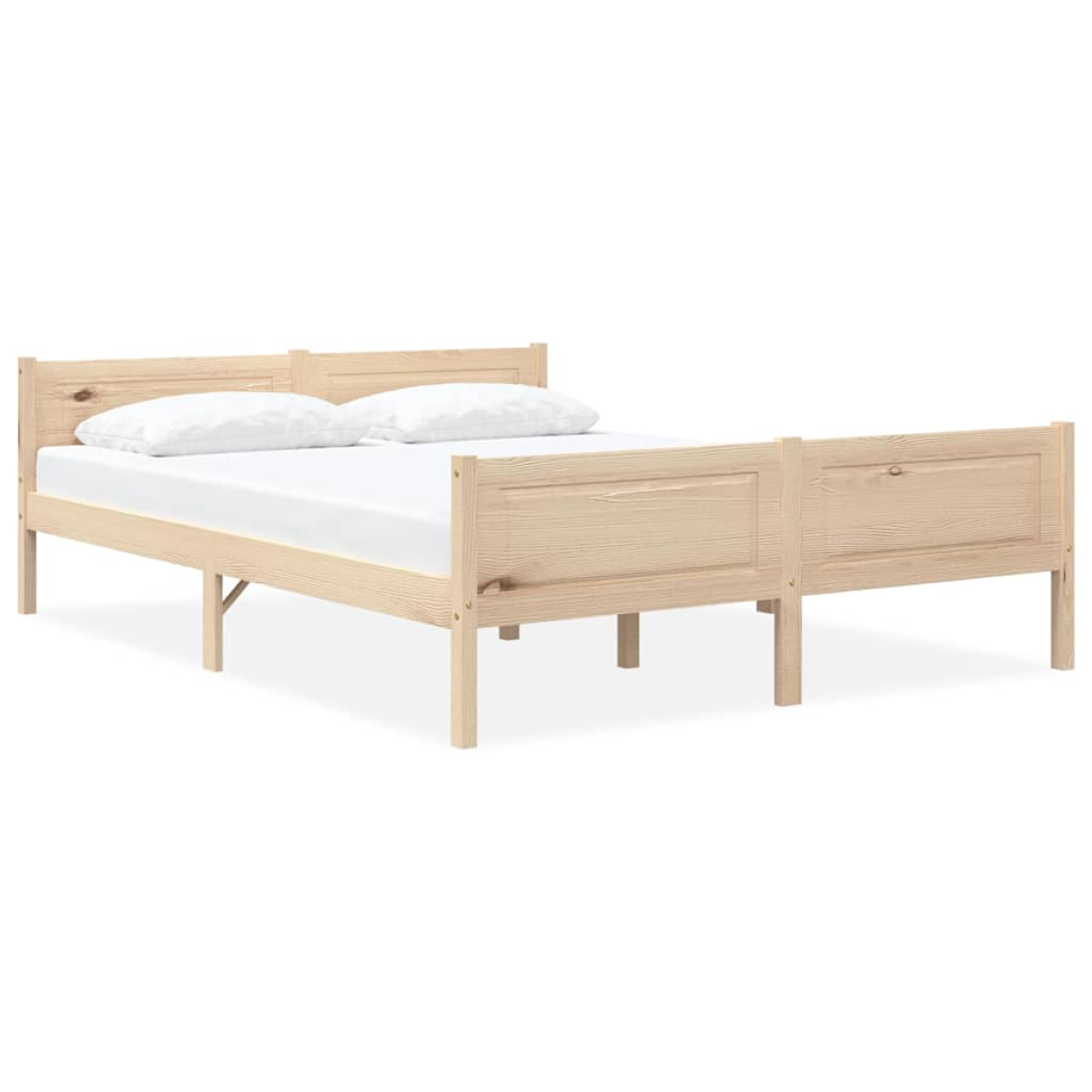 vidaXL Bed Frame | Natural wood | Solid pinewood, plywood | Single | Bed Frame - from vidaXL