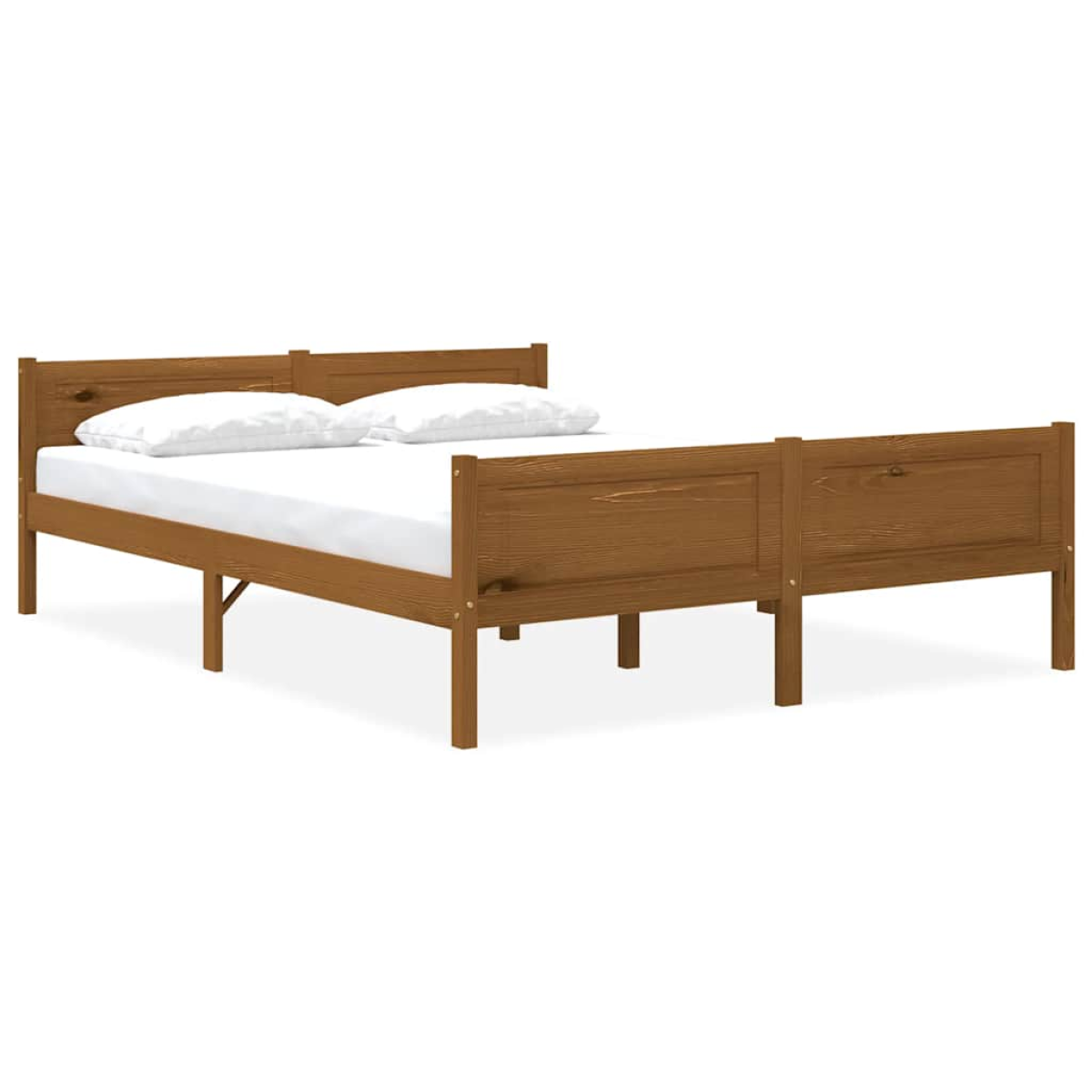 vidaXL Bed Frame | Natural wood | Solid pinewood, plywood | Single | Bed Frame - from vidaXL