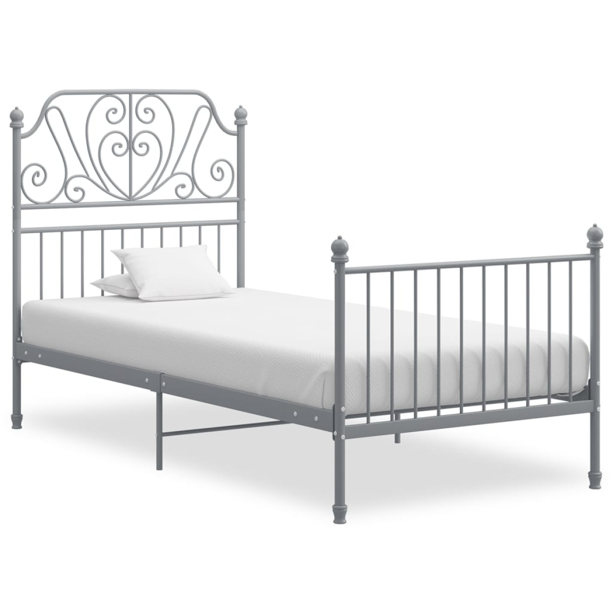 vidaXL Bed Frame | Black | Powder-coated metal | Single | Tough | Bed Frame - from vidaXL