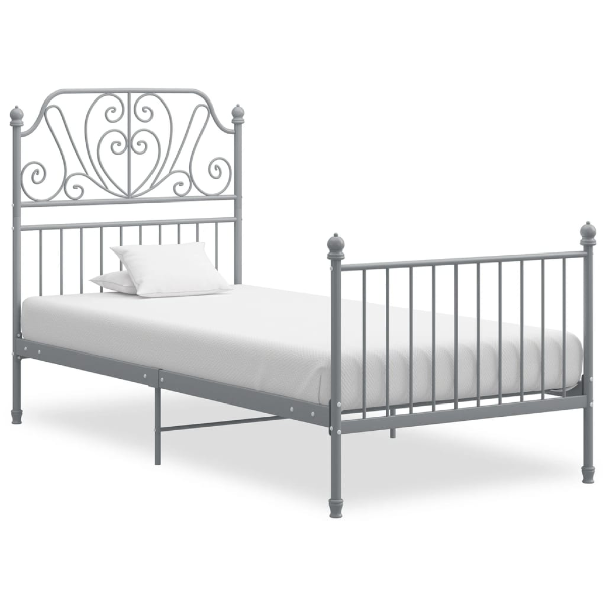 vidaXL Bed Frame | Black | Powder-coated metal | Single | Tough | Bed Frame - from vidaXL