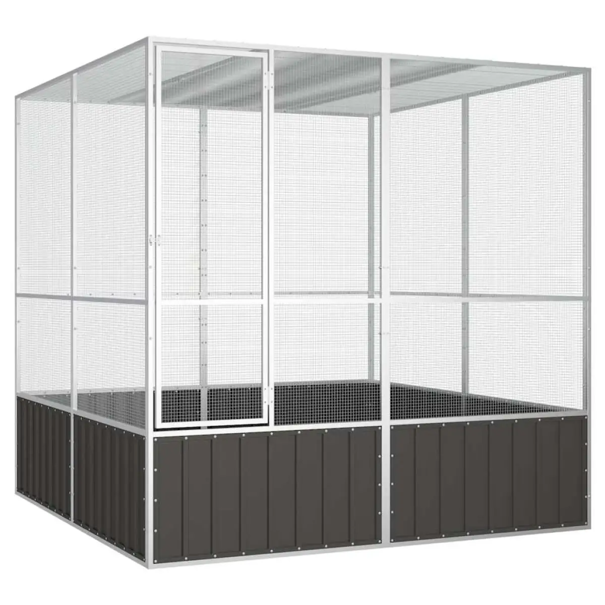 vidaXL vidaXL Bird Cage Anthracite 111x107x211.5 cm Galvanised Steel - Bird Cage