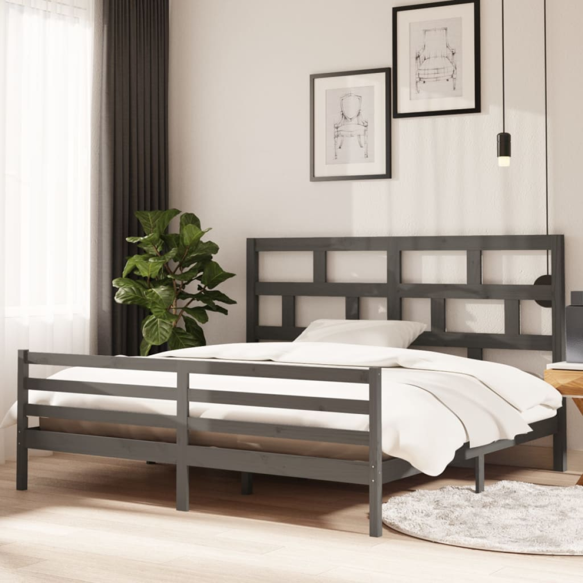 vidaXL Bed Frame | Natural wood | Solid pine wood | Single | Durable | Bed Frame - from vidaXL