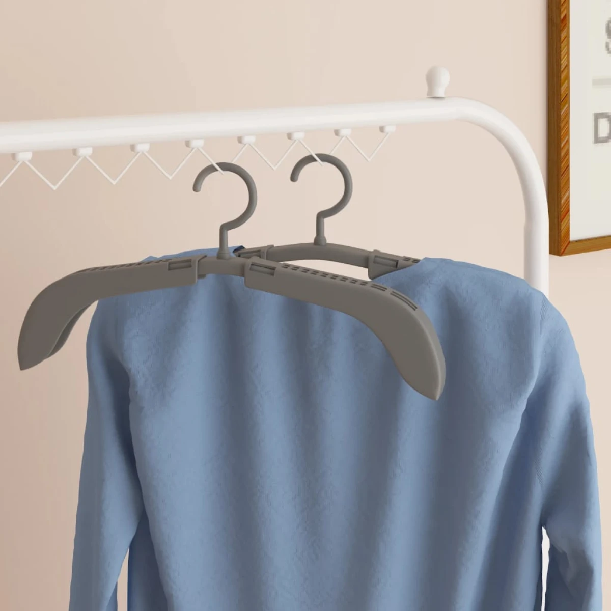 vidaXL vidaXL Telescopic Wardrobe Rails 4 pcs Silver 58-100 cm - Wardrobe
