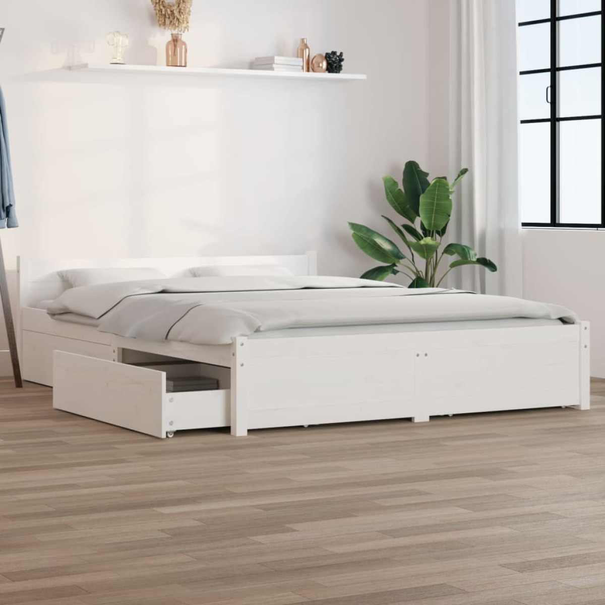 vidaXL Bed Frame without Mattress with Drawers Double - from vidaXL
