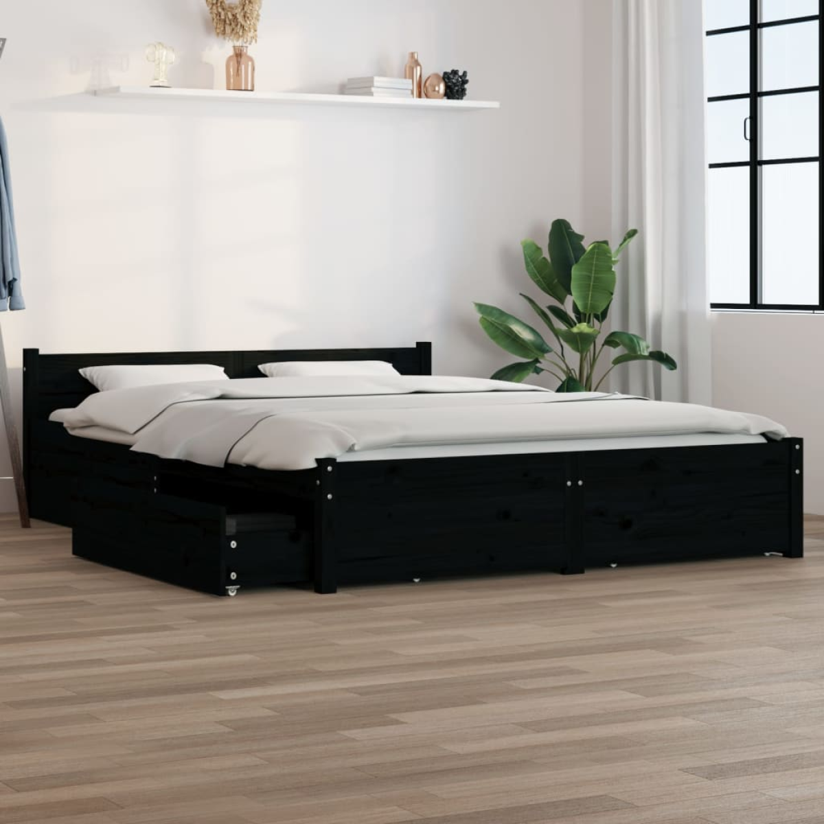 vidaXL Bed Frame without Mattress with Drawers Double - from vidaXL