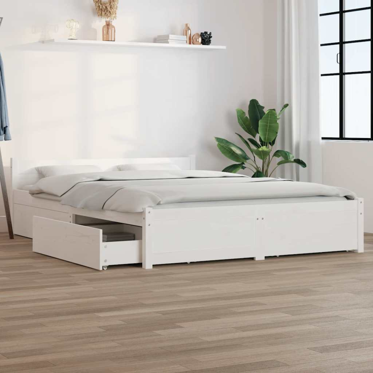 vidaXL Bed Frame without Mattress with Drawers Double - from vidaXL