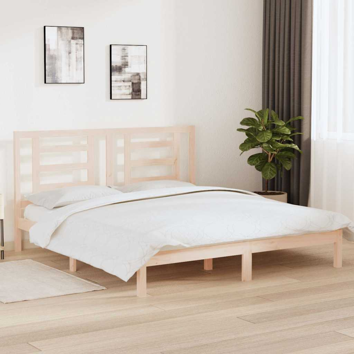 vidaXL Bed Frame without Mattress White 75x190 cm Small Single Solid Wood - from vidaXL