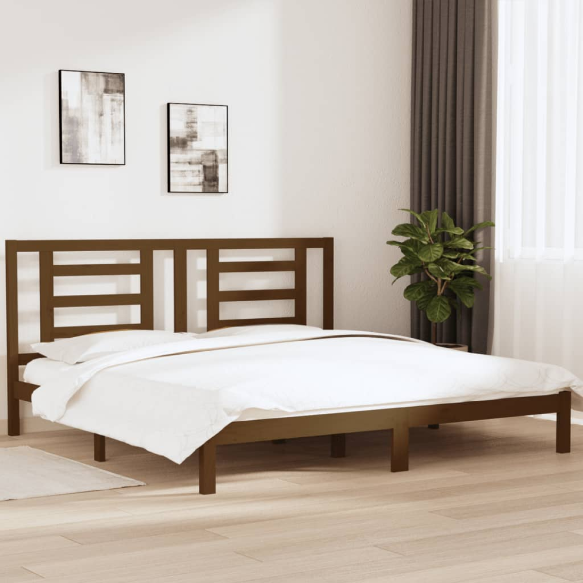 vidaXL Bed Frame without Mattress White 75x190 cm Small Single Solid Wood - from vidaXL