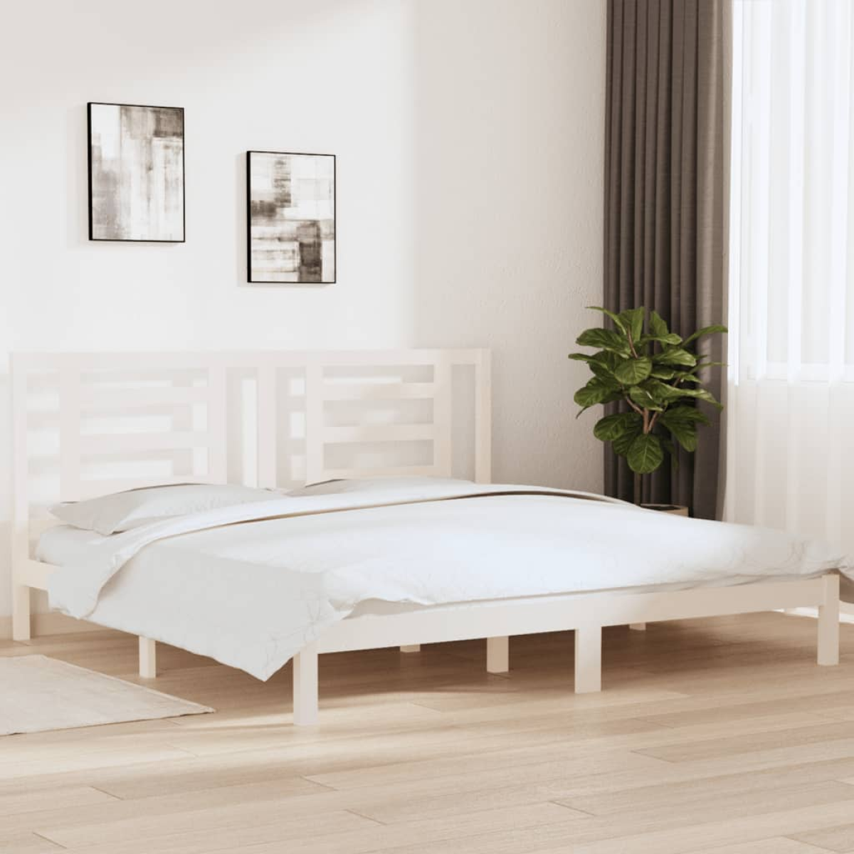 vidaXL Bed Frame without Mattress White 75x190 cm Small Single Solid Wood - from vidaXL