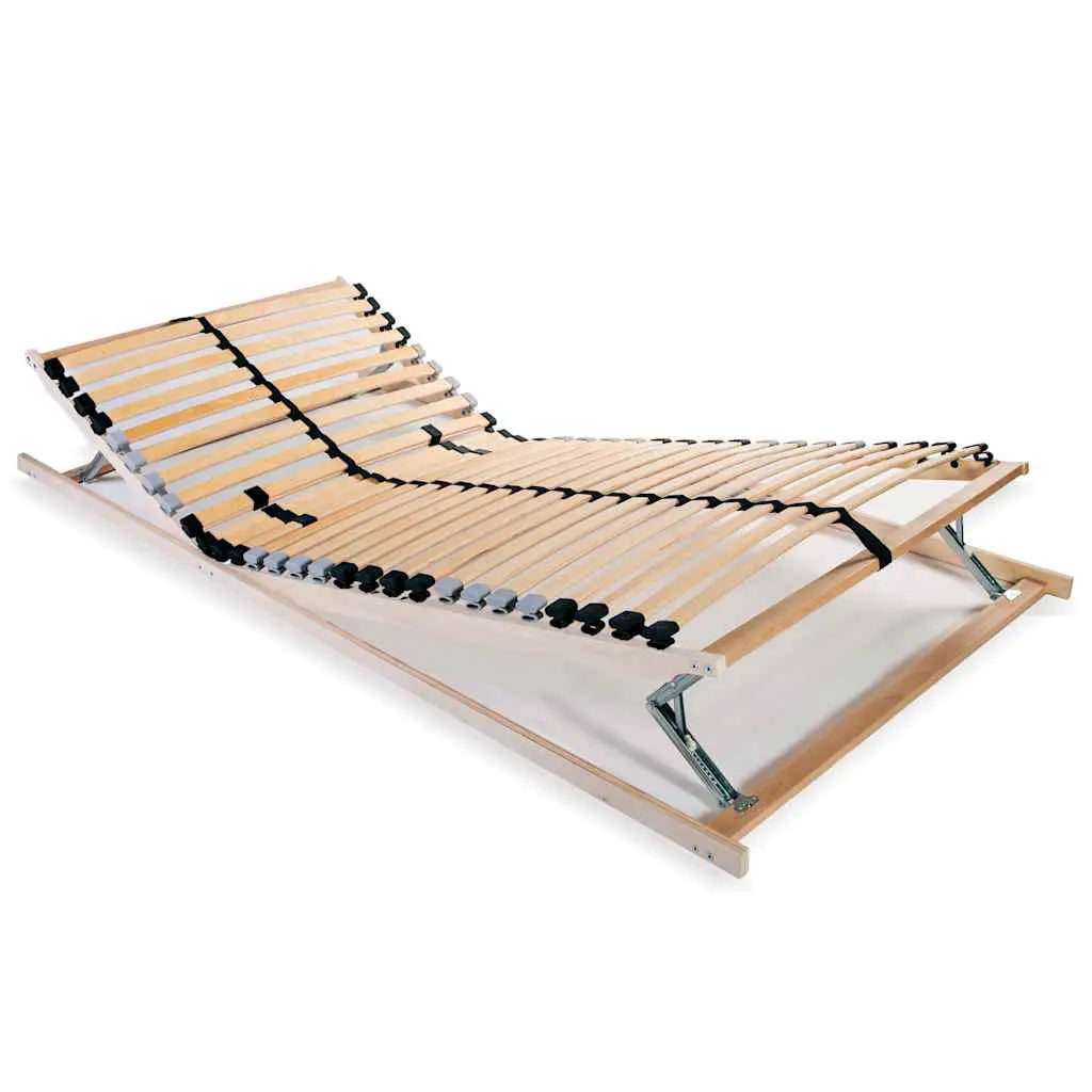 vidaXL Slatted Bed Base Brown 70 x 190 cm Solid Beech Wood - from vidaXL