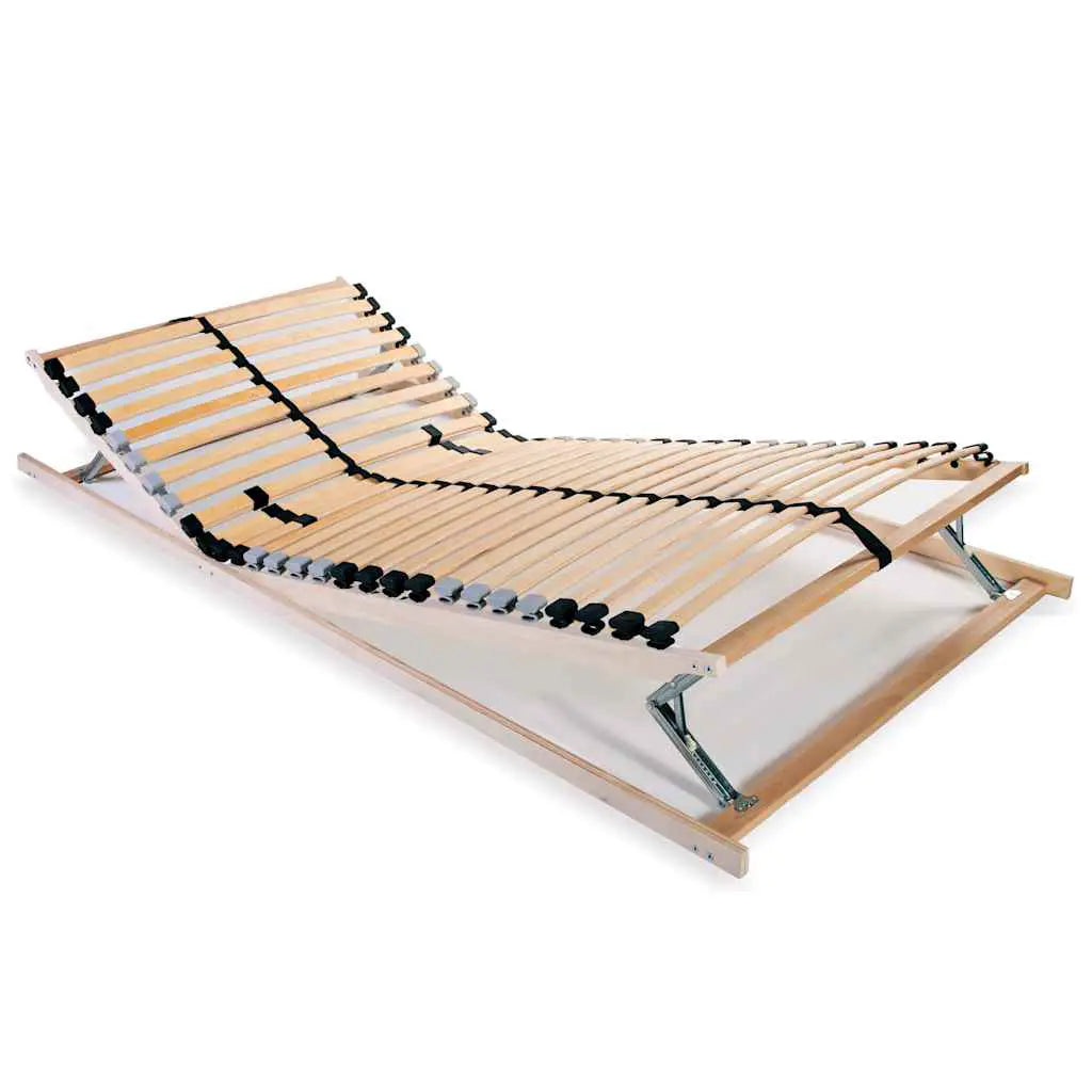 vidaXL Slatted Bed Base Brown 70 x 190 cm Solid Beech Wood - from vidaXL