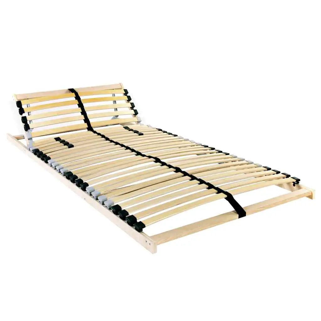 vidaXL Slatted Bed Base Brown 70 x 190 cm Solid Beech Wood - from vidaXL