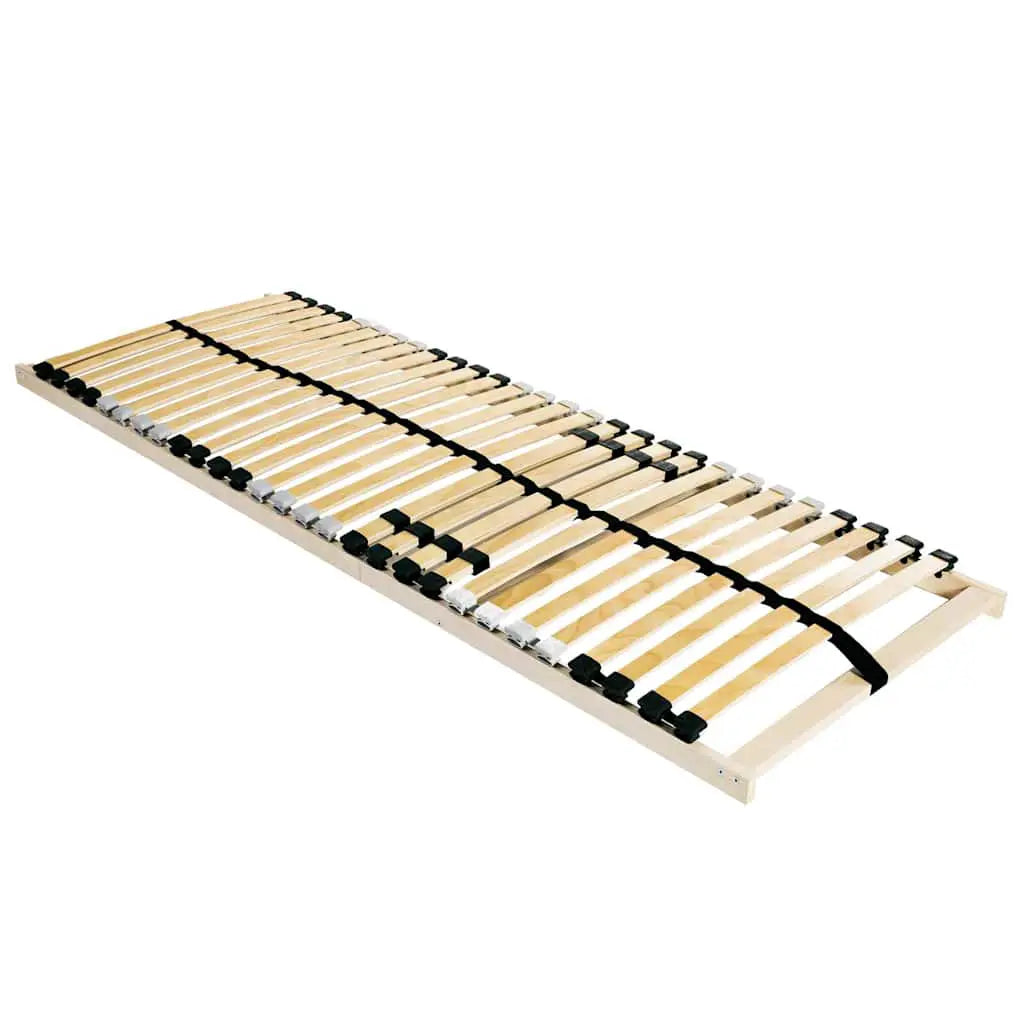 vidaXL Slatted Bed Base Brown 70 x 190 cm Solid Beech Wood - from vidaXL
