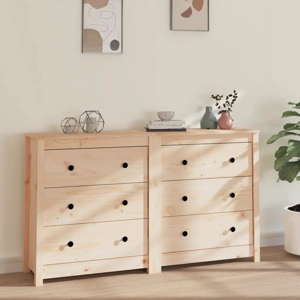 vidaXL vidaXL Sideboard 140x35x80 cm Solid Wood Pine - Sideboard