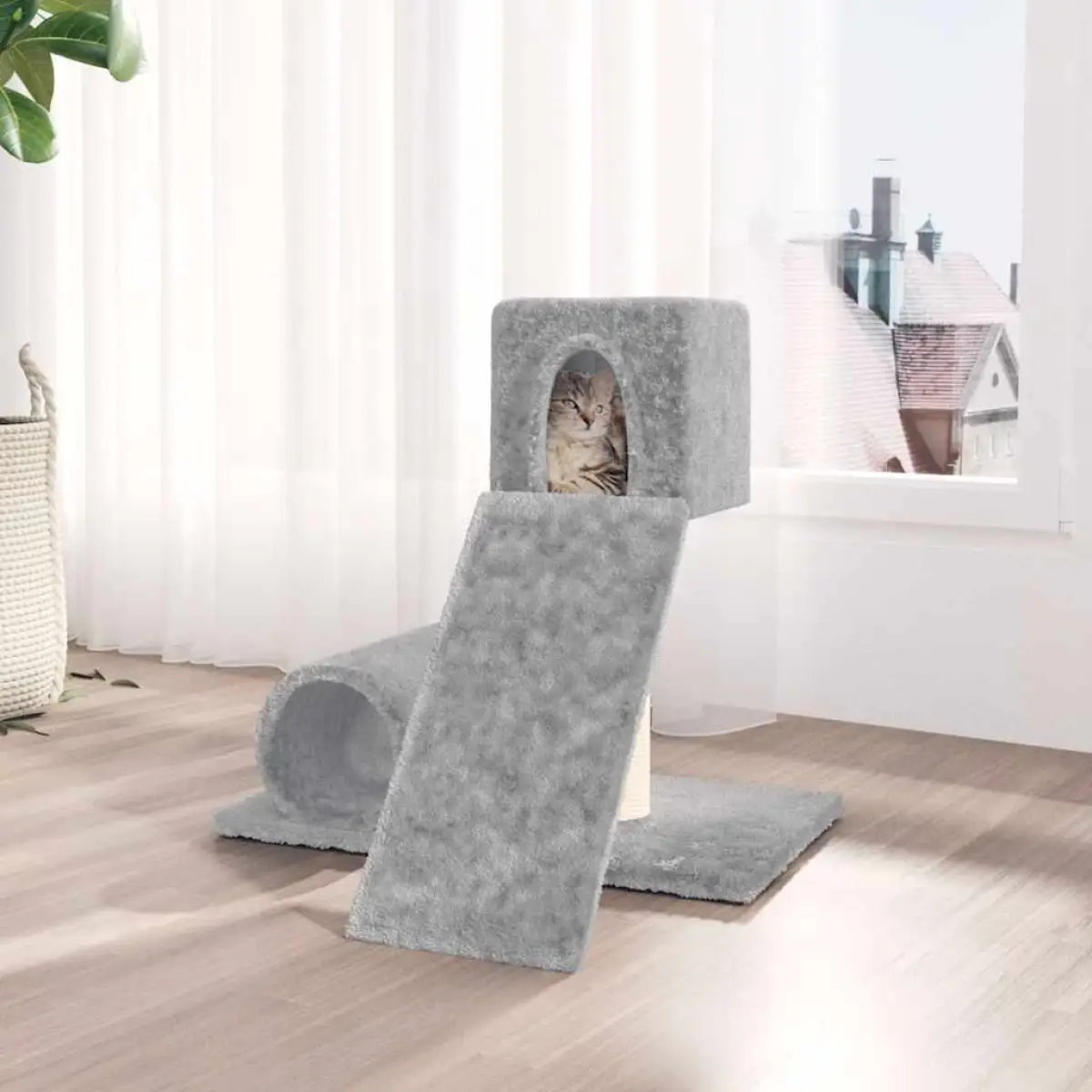 vidaXL vidaXL Cat Tree with Sisal Scratching Post Cream 59 cm - Cat Tree