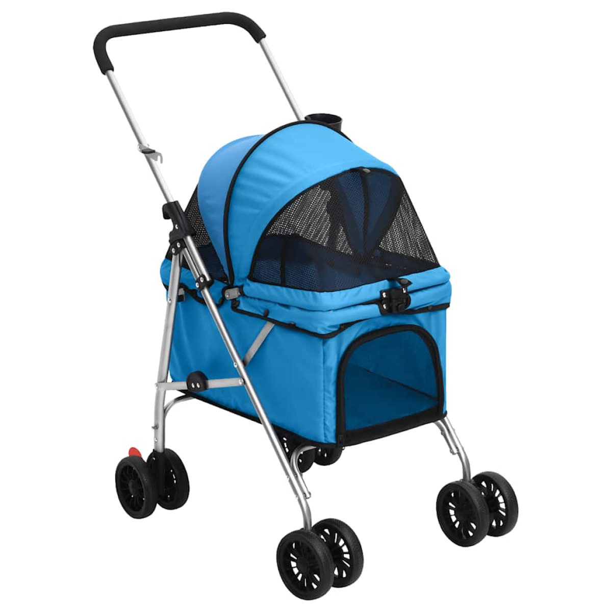 vidaXL Folding Dog Stroller Red 76x50x100 cm Oxford Fabric - from vidaXL