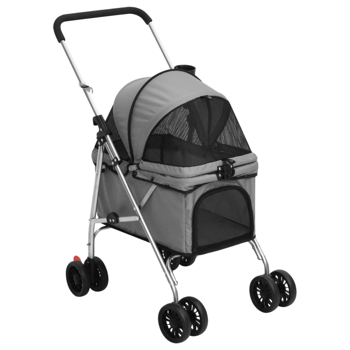 vidaXL Folding Dog Stroller Red 76x50x100 cm Oxford Fabric - from vidaXL