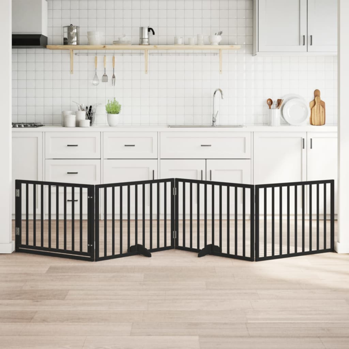 vidaXL Dog Gate Foldable 3 Panels 150 cm Poplar Wood - from vidaXL