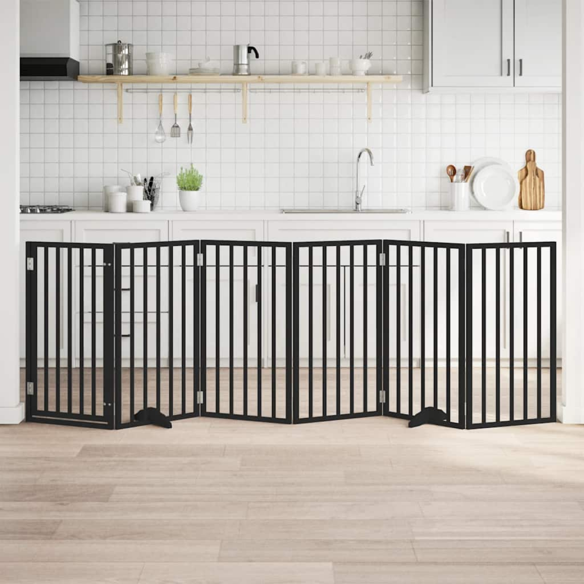 vidaXL Dog Gate Foldable 3 Panels 150 cm Poplar Wood - from vidaXL
