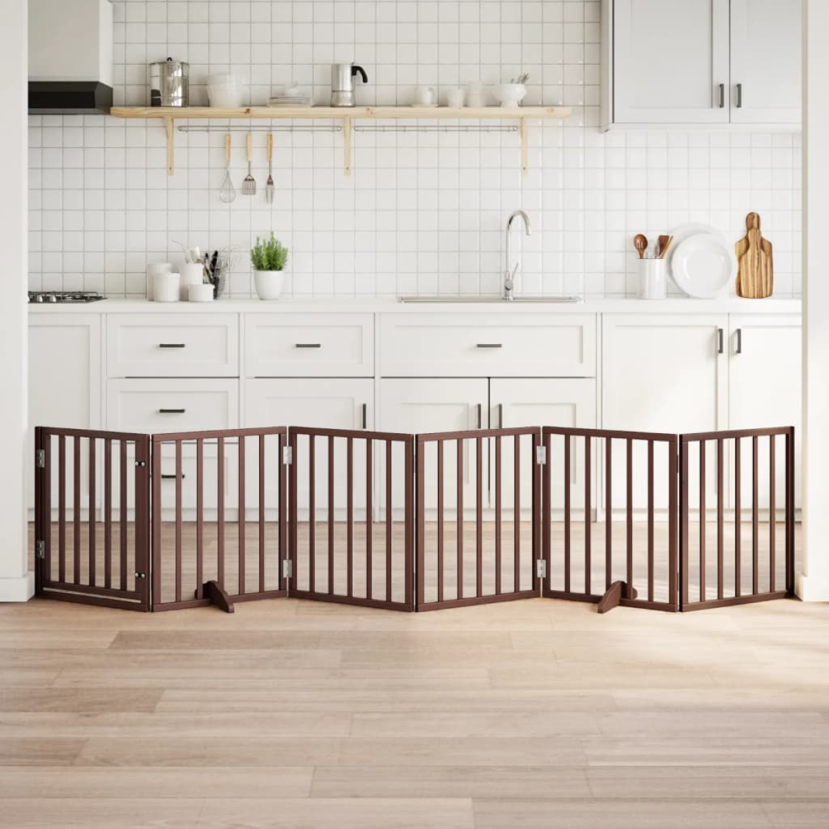 vidaXL Dog Gate Foldable 3 Panels 150 cm Poplar Wood - from vidaXL