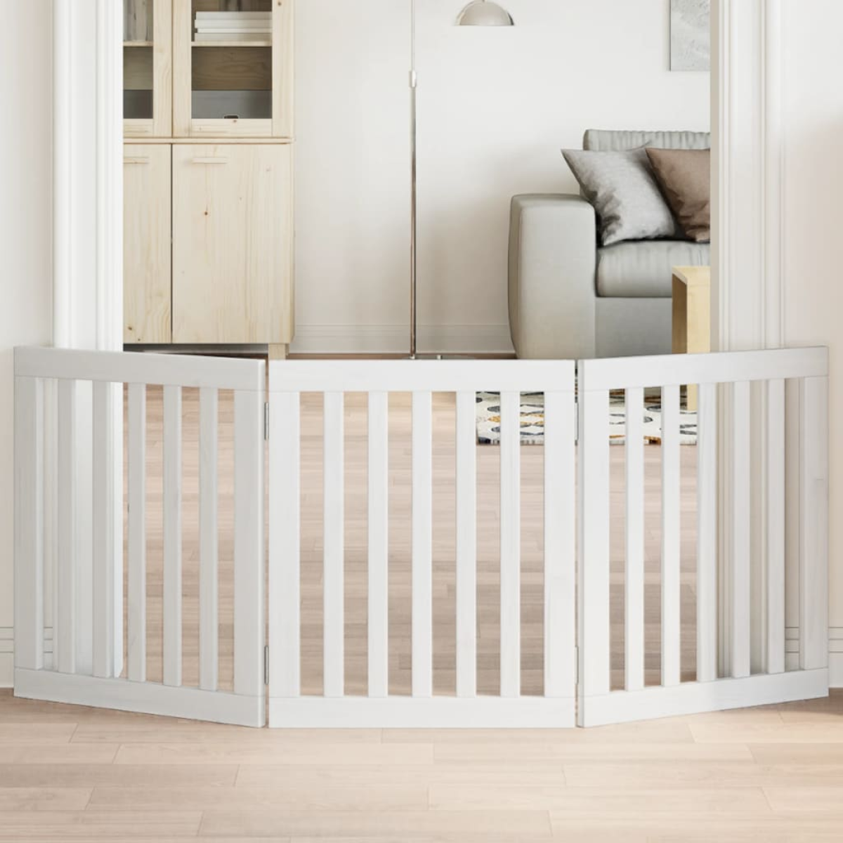 vidaXL Dog Gate Foldable 3 Panels 150 cm Poplar Wood - from vidaXL