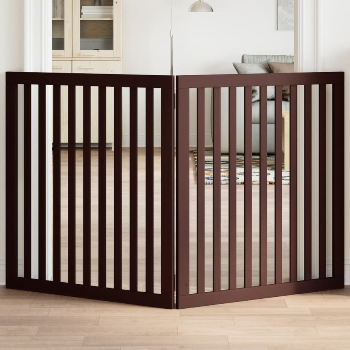vidaXL Dog Gate Foldable 3 Panels 150 cm Poplar Wood - from vidaXL