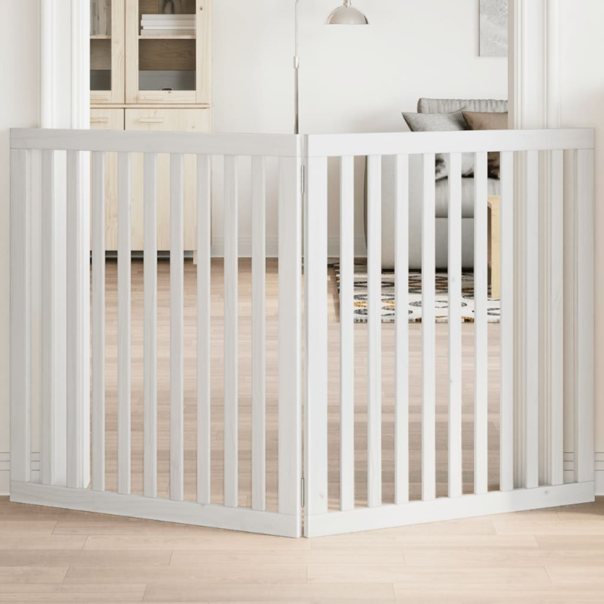 vidaXL Dog Gate Foldable 3 Panels 150 cm Poplar Wood - from vidaXL