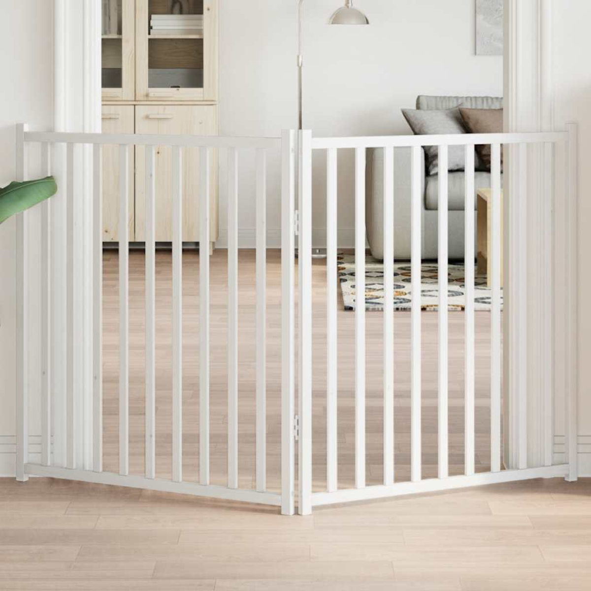 vidaXL Dog Gate Foldable 3 Panels 150 cm Solid Wood Fir - from vidaXL