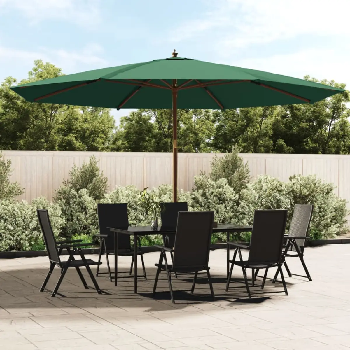 vidaXL vidaXL Garden Parasol with Wooden Pole Sand 400x273 cm - Parasol