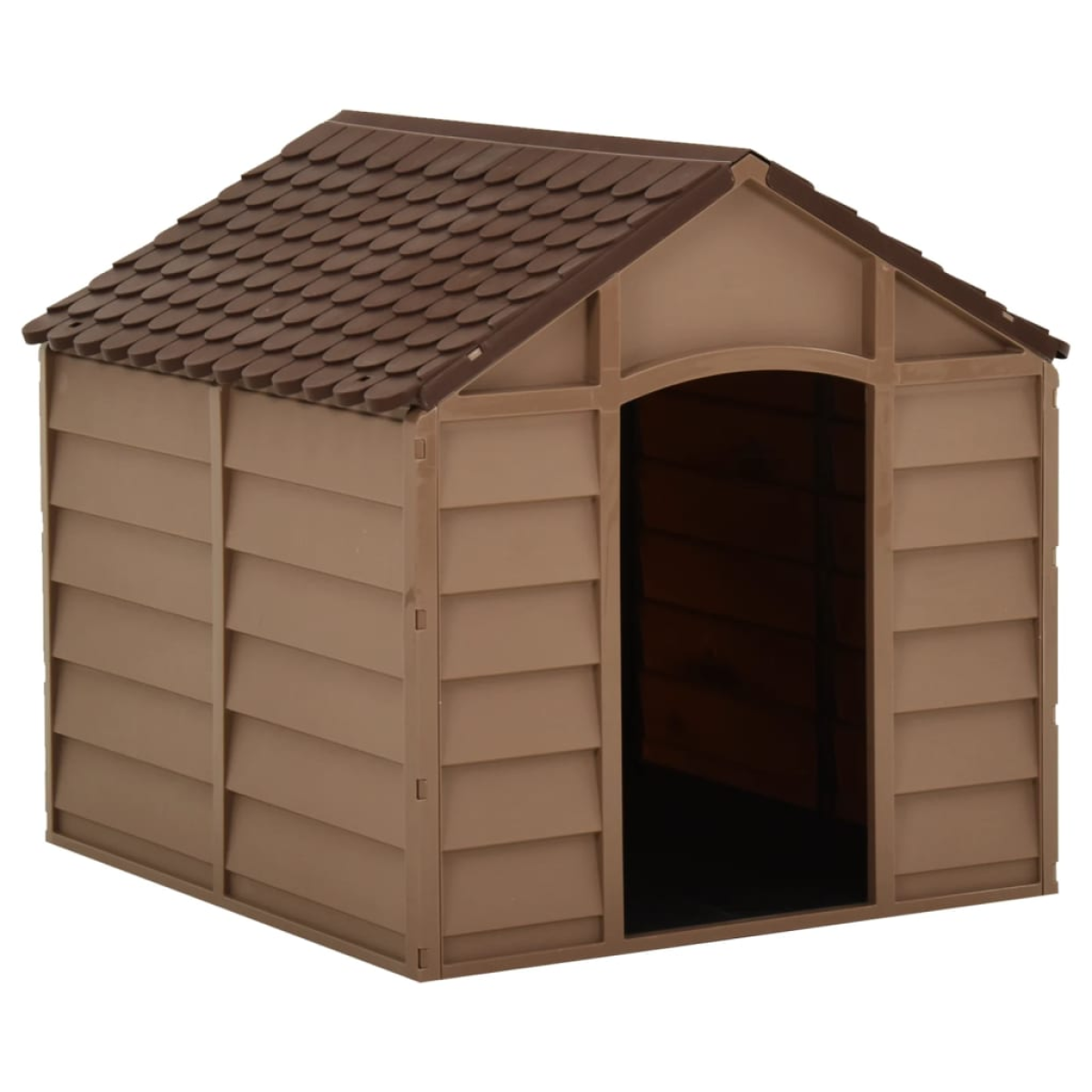 vidaXL Dog House Brown 86x84x82 cm Polypropylene - from vidaXL