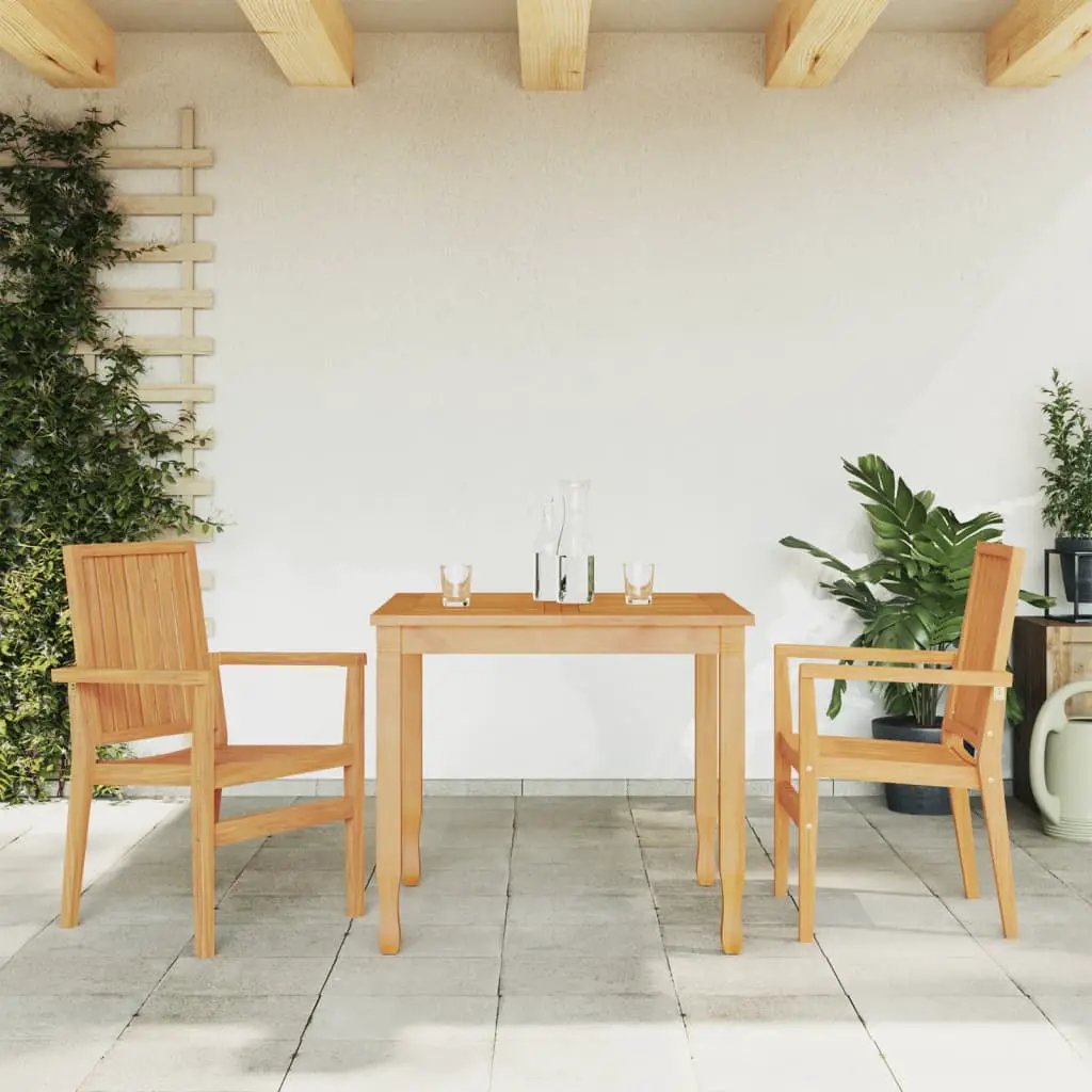 vidaXL vidaXL Stackable Garden Chairs 2 pcs 56.5x57.5x91 cm Solid Wood Teak - Garden Chairs