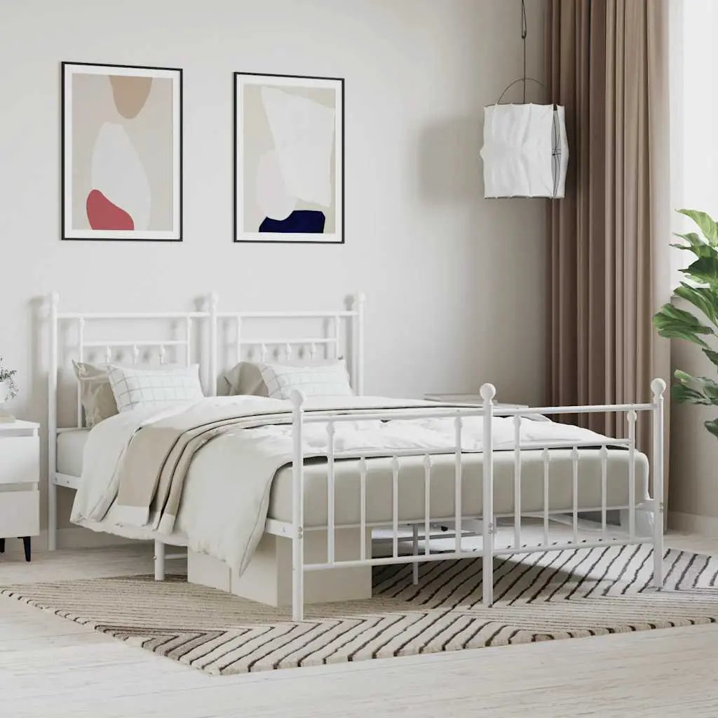 vidaXL Bed Frame | Black | Powder-Coated Steel | Small Single | Bed Frame - from vidaXL