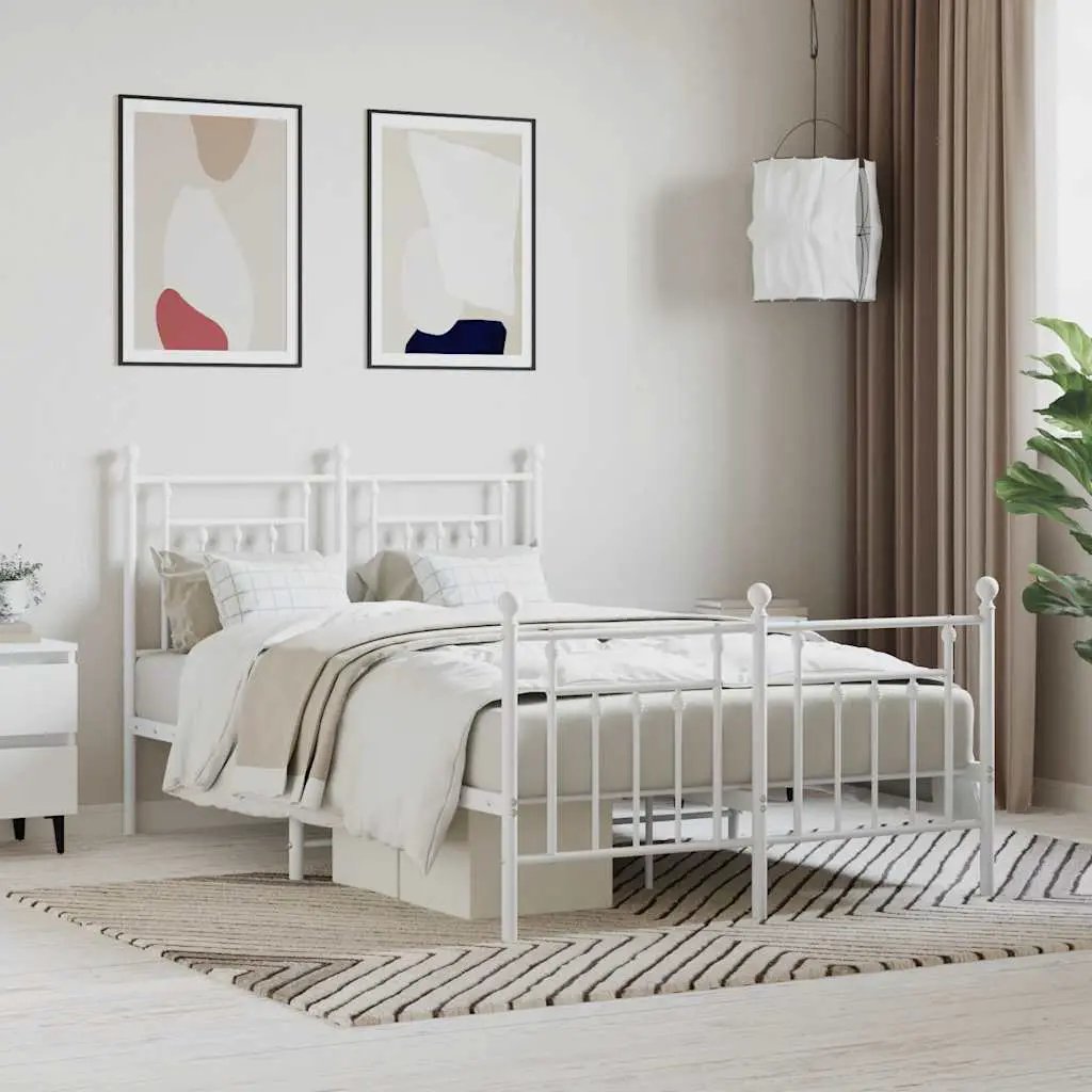 vidaXL Bed Frame | Black | Powder-Coated Steel | Small Single | Bed Frame - from vidaXL