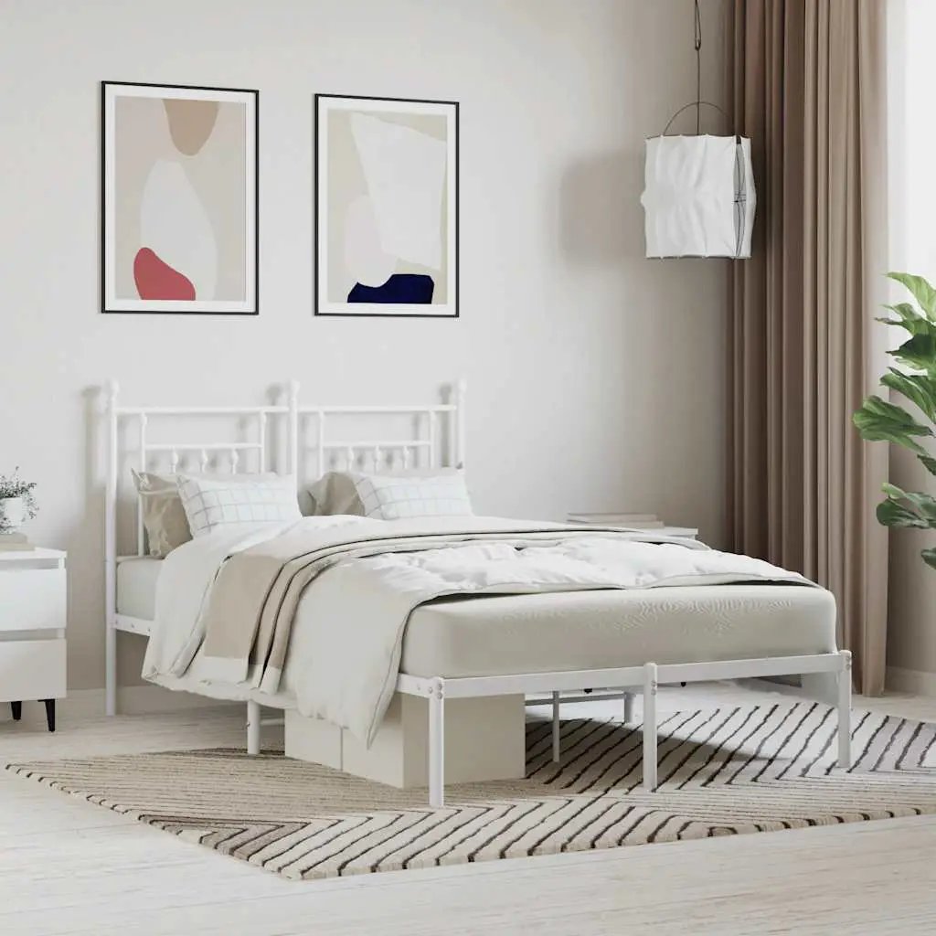 vidaXL Bed Frame | Black | Powder-Coated Steel | Small Single | Bed Frame - from vidaXL
