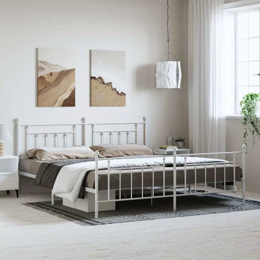 vidaXL Bed Frame | Black | Powder-Coated Steel | Small Single | Bed Frame - from vidaXL