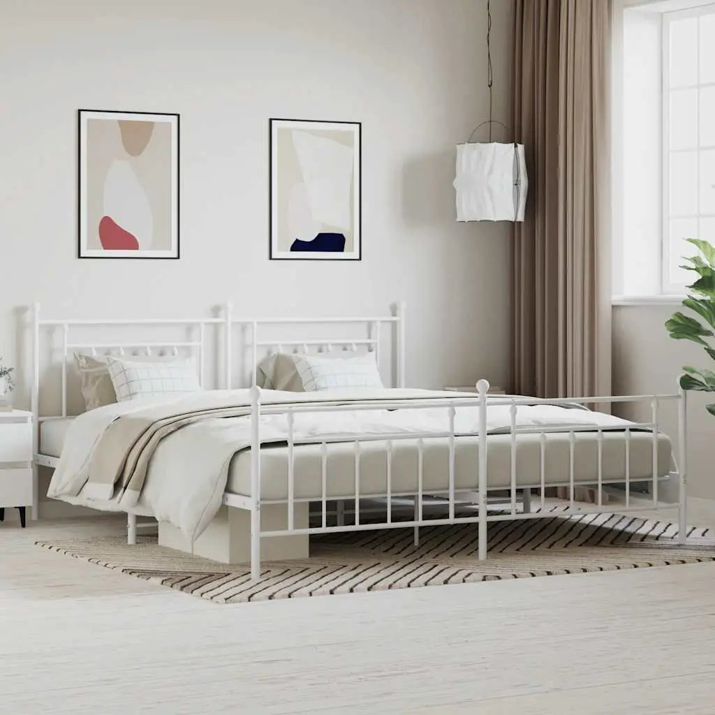 vidaXL Bed Frame | Black | Powder-Coated Steel | Small Single | Bed Frame - from vidaXL