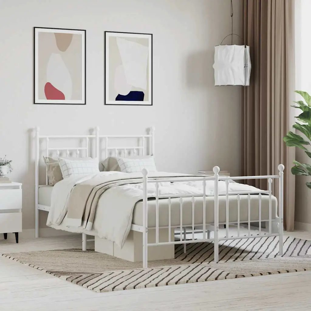 vidaXL Bed Frame | Black | Powder-Coated Steel | Small Single | Bed Frame - from vidaXL