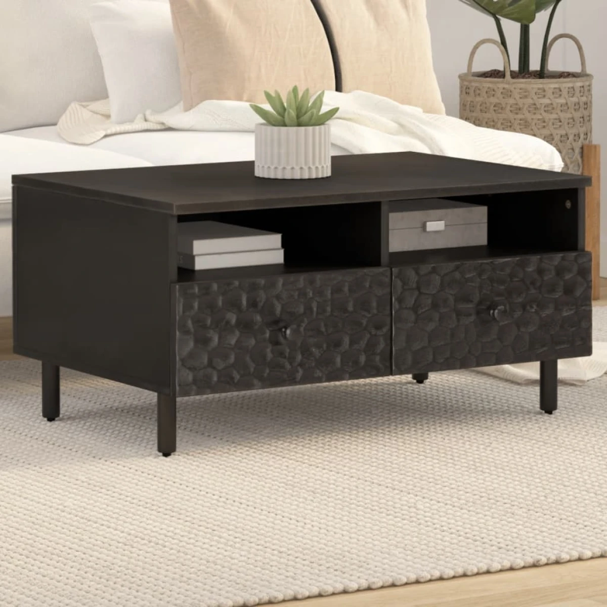 vidaXL VidaXL Coffee Table 80x54x40 cm Solid Mango Wood - Coffee Table