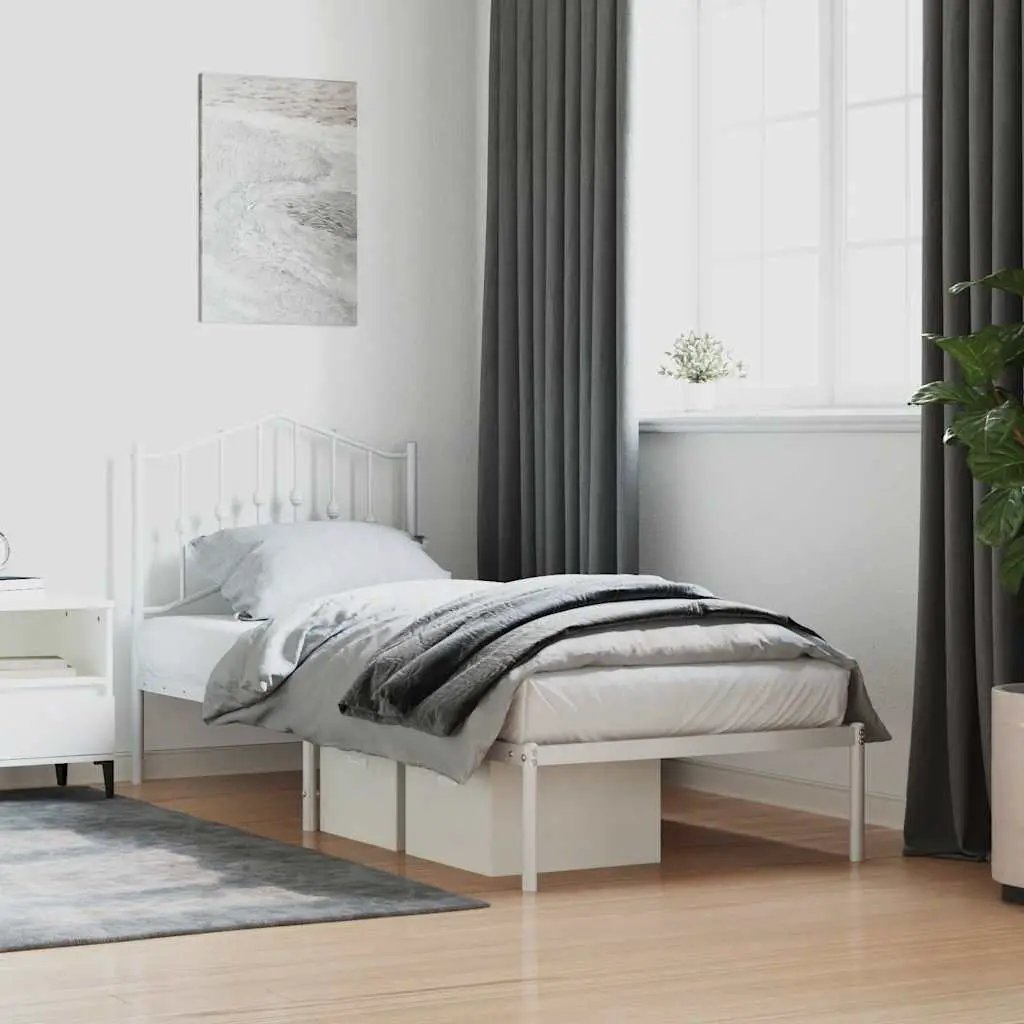 vidaXL Bed Frame | Black | Steel | Single | Bed Frame | Rectangular | Modern - from vidaXL
