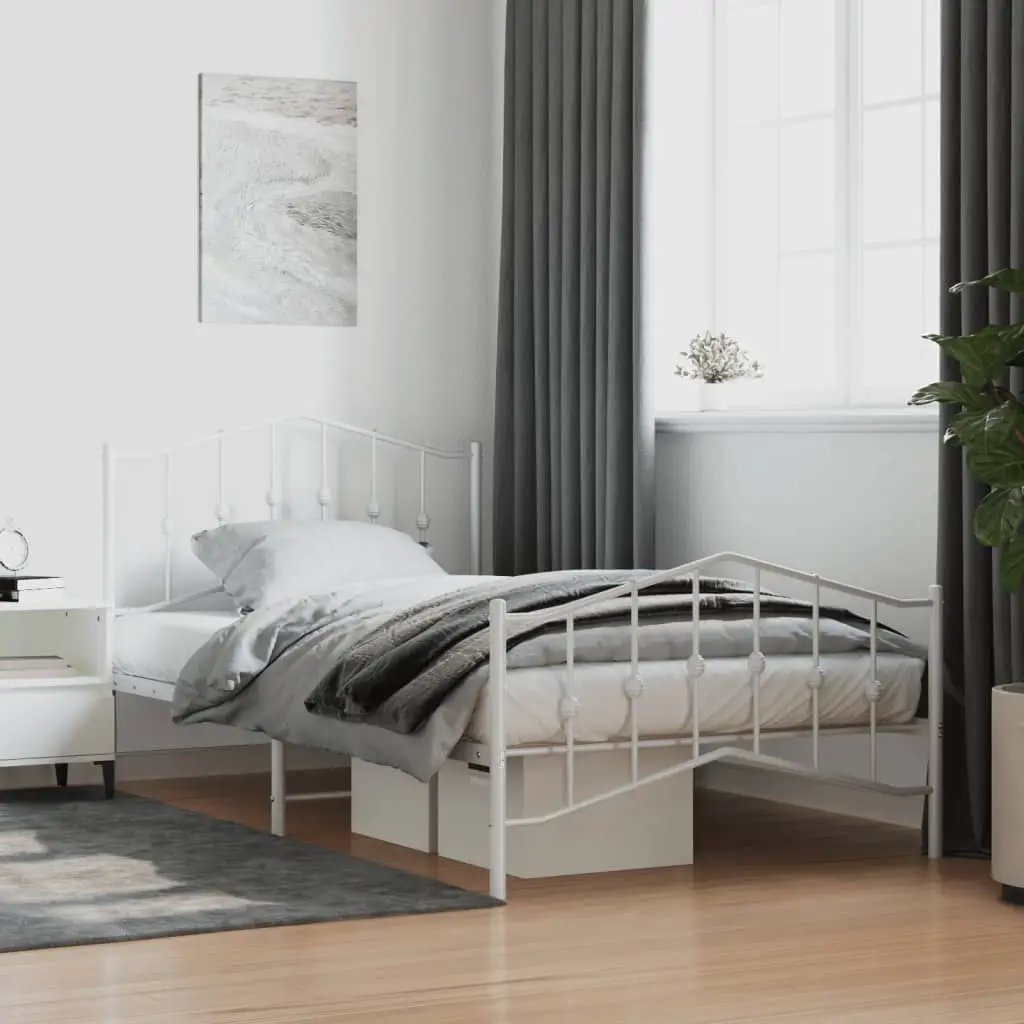 vidaXL Bed Frame | Black | Steel | Single | Bed Frame | Rectangular | Modern - from vidaXL