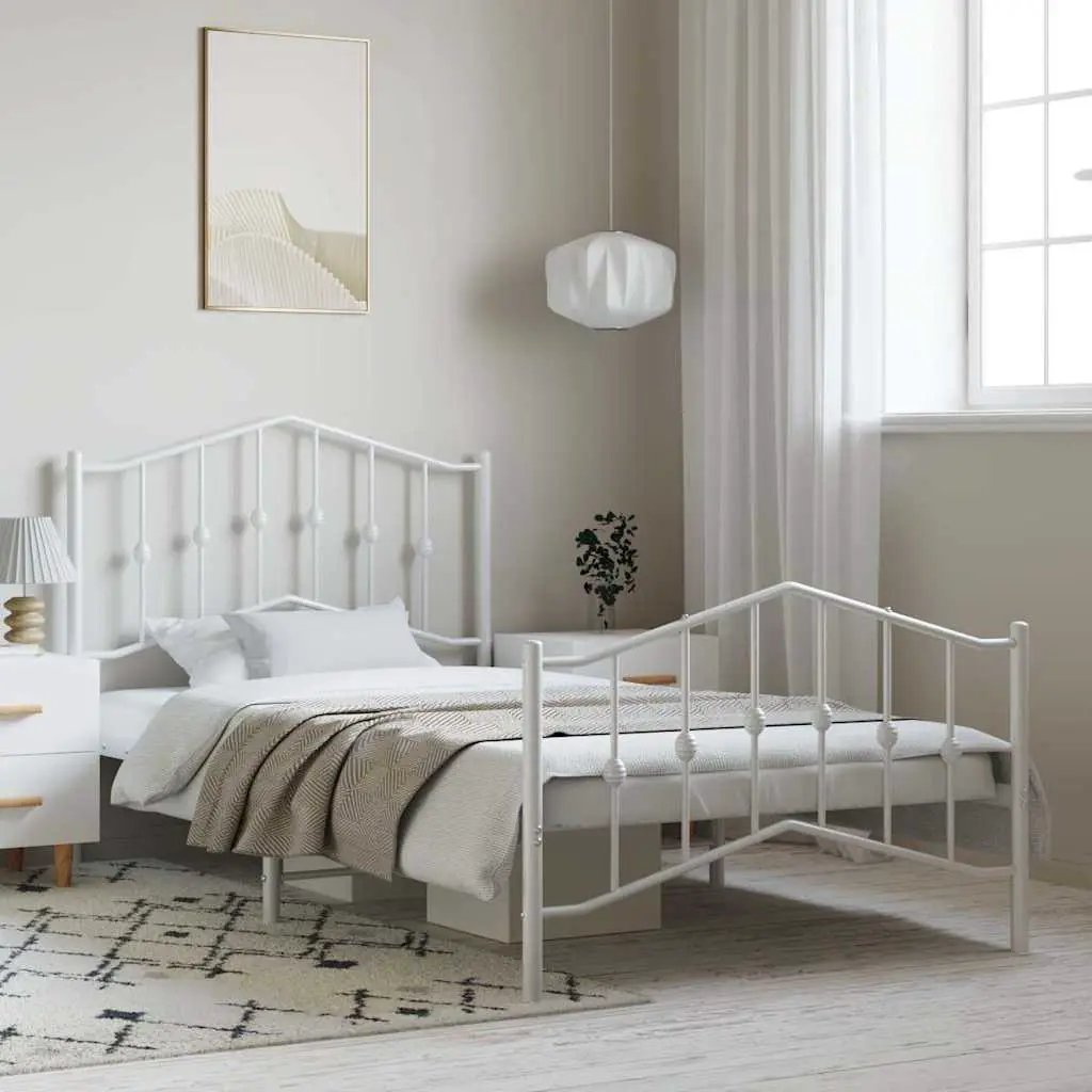 vidaXL Bed Frame | Black | Steel | Single | Bed Frame | Rectangular | Modern - from vidaXL