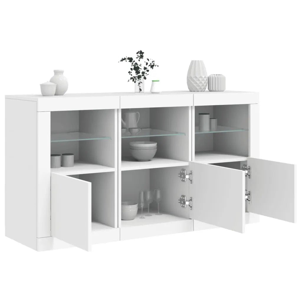 vidaXL vidaXL Sideboard with LED Lights White 123x37x67 cm - Sideboard