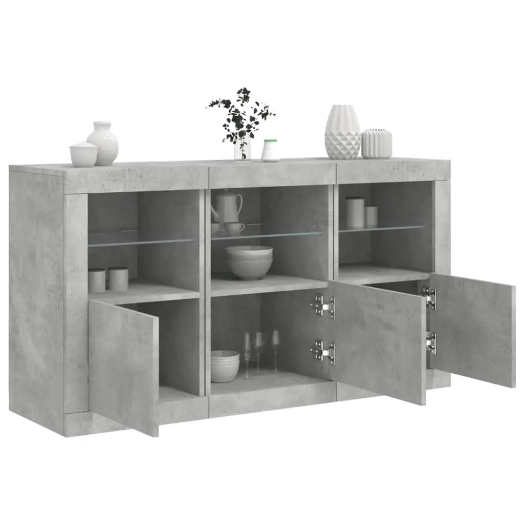 vidaXL vidaXL Sideboard with LED Lights White 123x37x67 cm - Sideboard