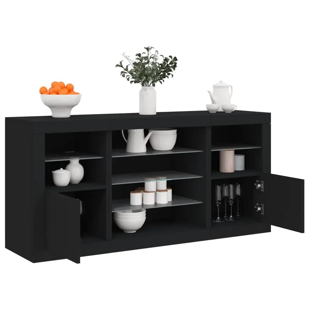 vidaXL vidaXL Sideboard with LED Lights White 142.5x37x67 cm - Sideboard