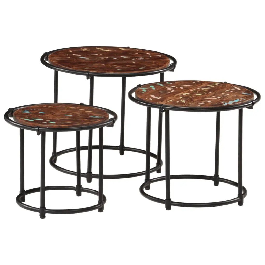 vidaXL vidaXL Nesting Tables 3 pcs Solid Wood Acacia - Nest of Tables