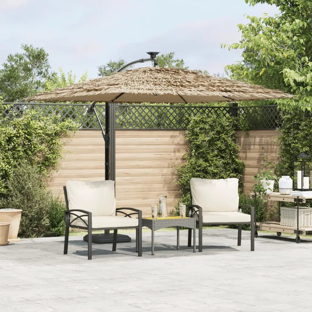 vidaXL vidaXL Garden Parasol with Steel Pole Brown 246x246x230 cm - Parasol