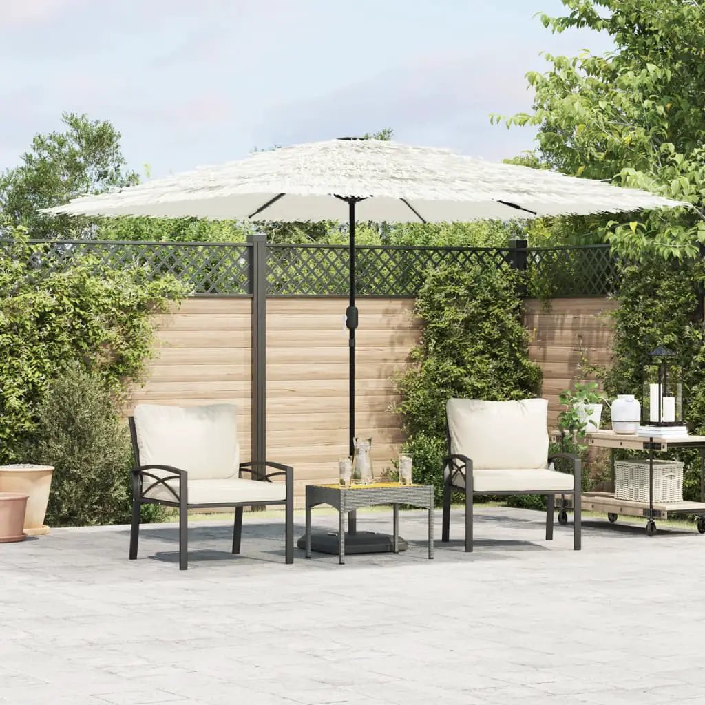 vidaXL vidaXL Garden Parasol with Steel Pole Brown 246x246x230 cm - Parasol